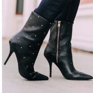 All Saints Elegant Black Stiletto Ankle Boots